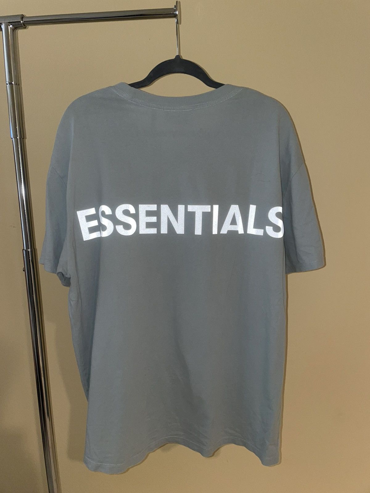 Fear of God × Pacsun Fear of God Essentials Blue Boxy Reflective Tee ...