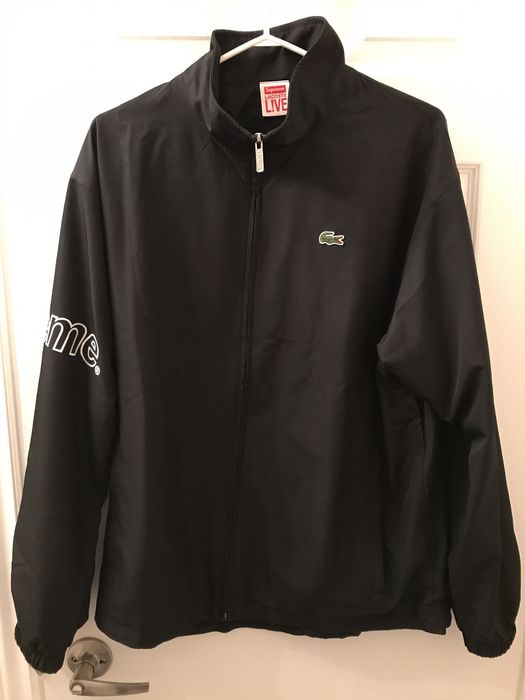 Supreme lacoste track top jacket black