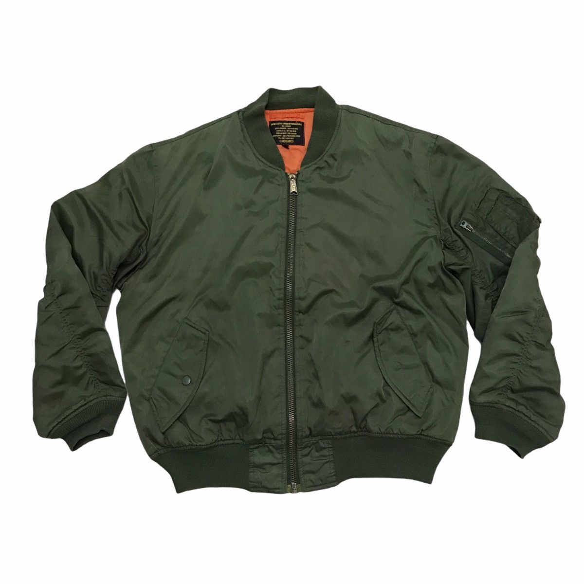 Japanese Brand Vintage Talon Zipper Bomber flight jacket Size US L / EU 52-54 / 3 - 2 Thumbnail