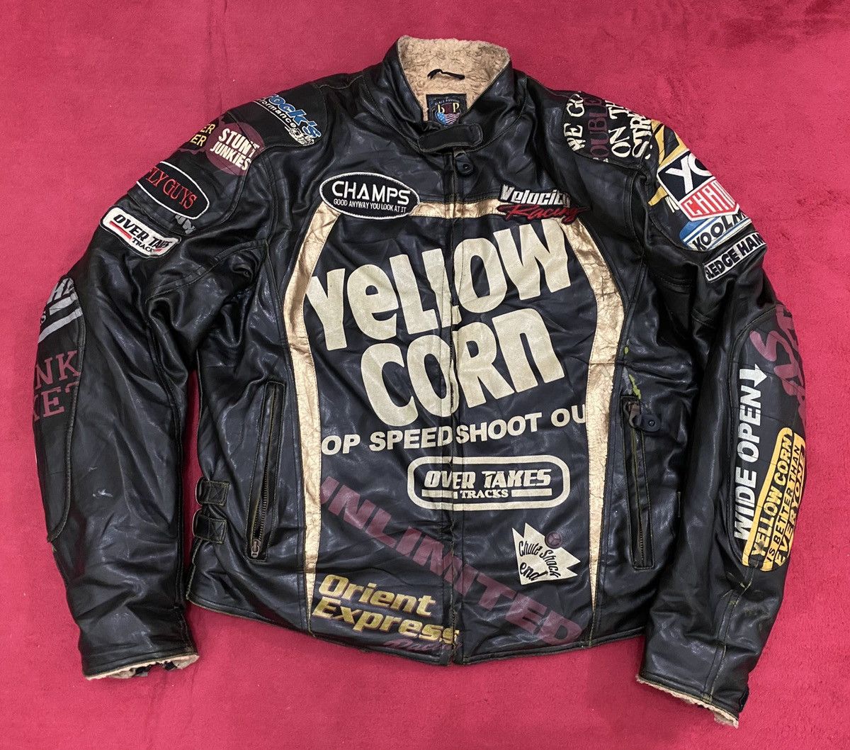 Vintage 🔥RARE🔥VINTAGE YELLOW CORN RACING JACKET PATCH DESIGN | Grailed
