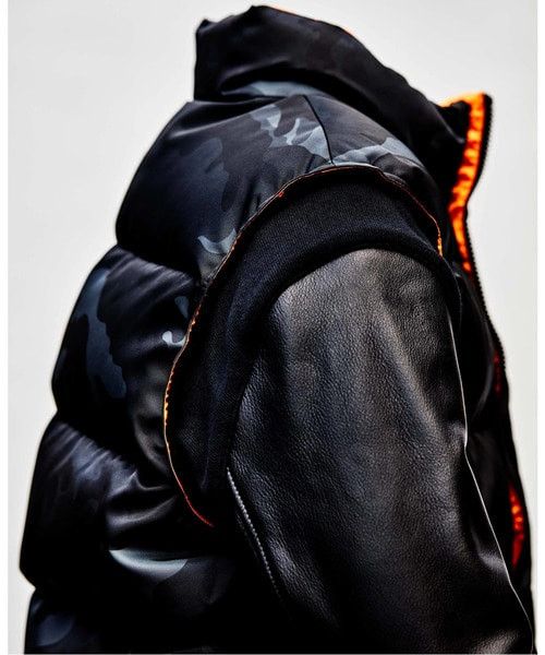 Undercover × Valentino Valentino × UNDERCOVER Leather sleeve down jacket Size US L / EU 52-54 / 3 - 2 Thumbnail