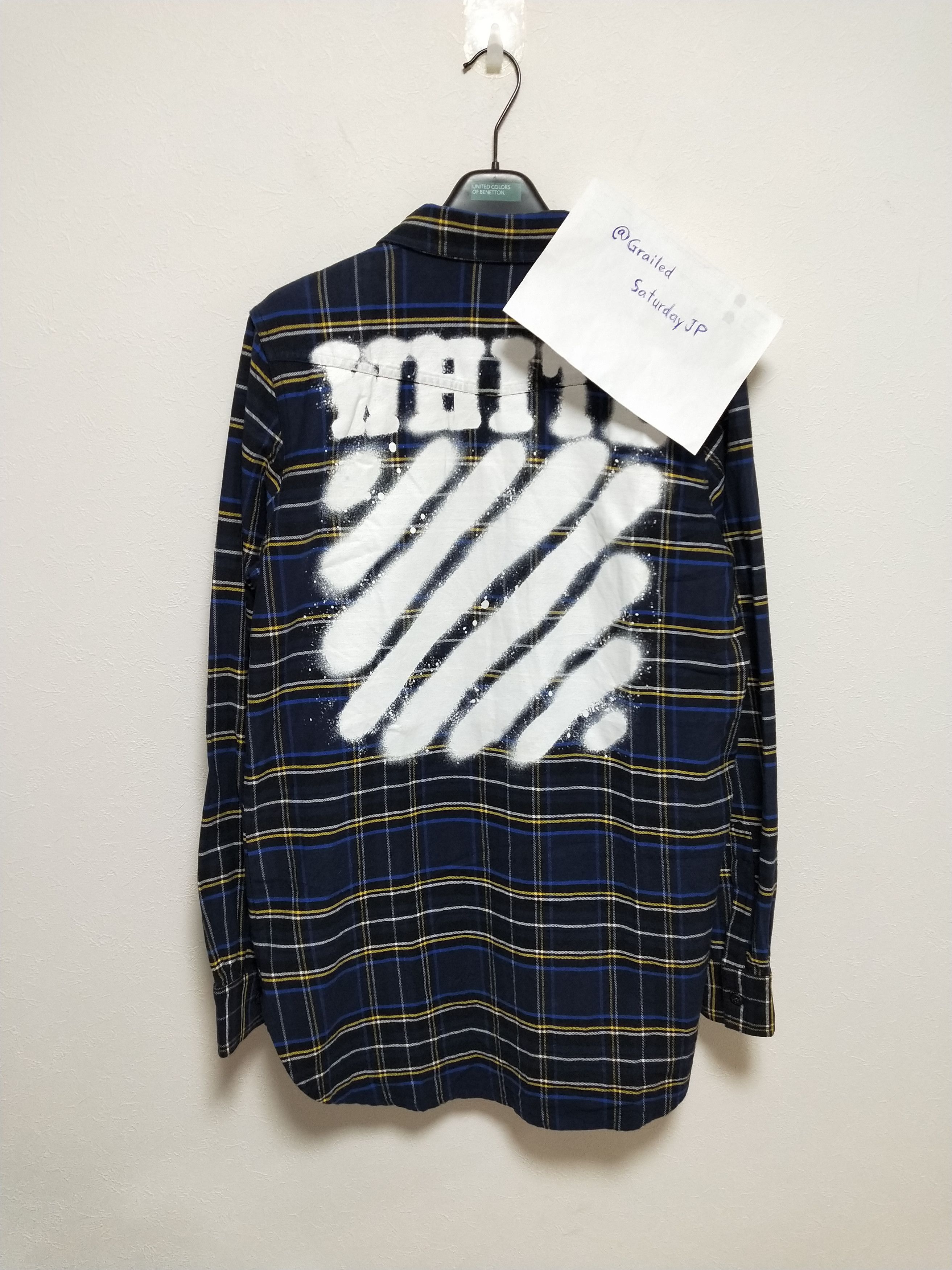 Off-White Diag Spray Check Shirt | Grailed