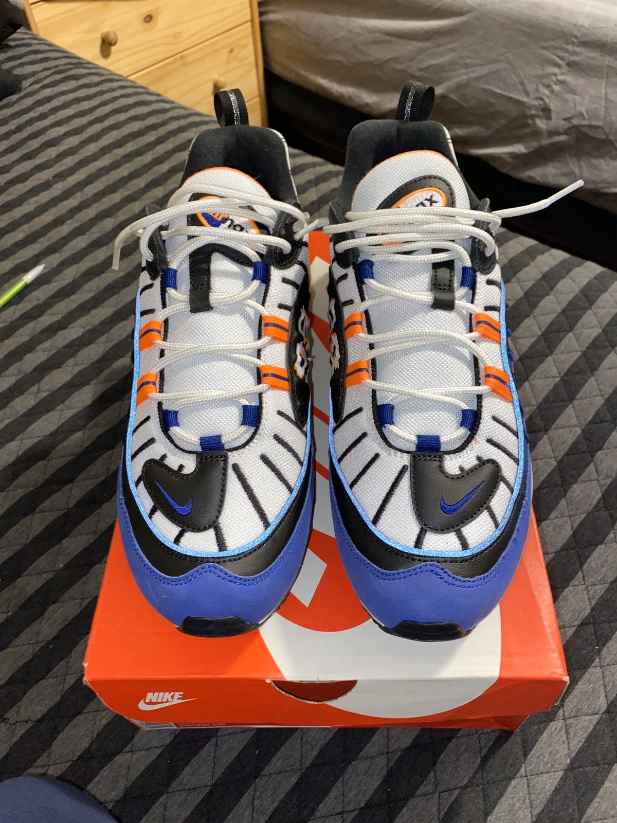 Deep Royal Blue Air Max 98 New York Air Max 98 White Deep Orange