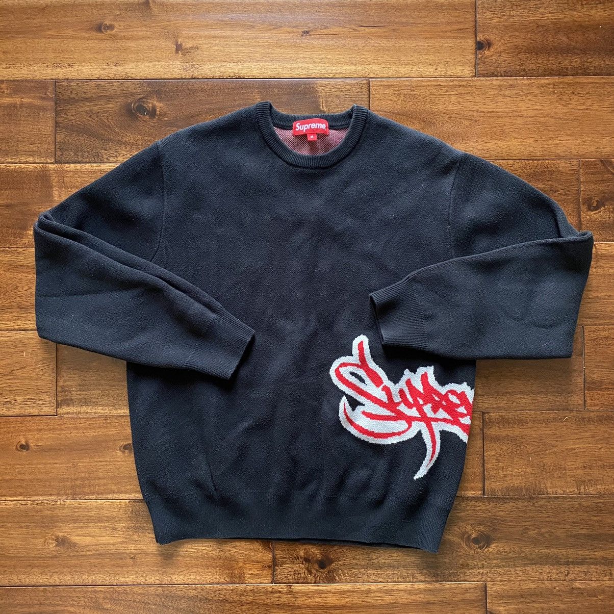 Supreme Tag Logo Sweater | Grailed