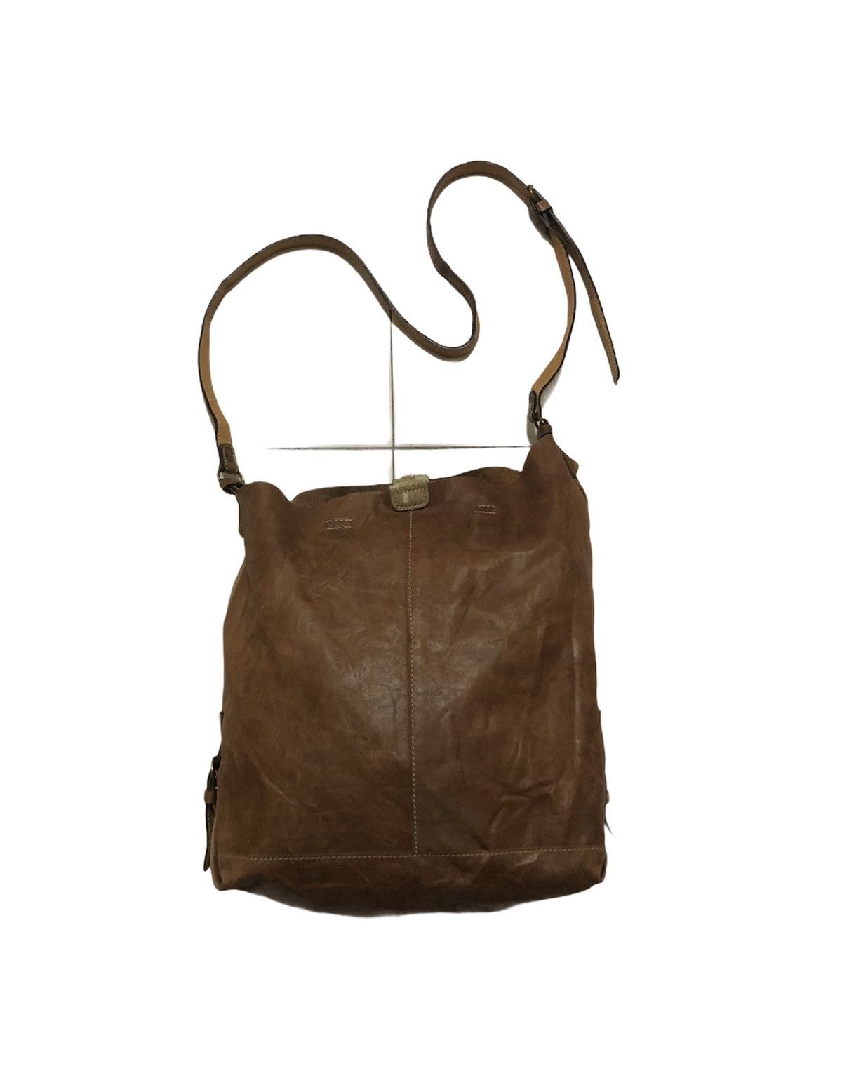 Japanese Brand × Leather × Vintage Vintage Sling Bag Custom Made Full Leather Summer Spring Size ONE SIZE - 2 Thumbnail