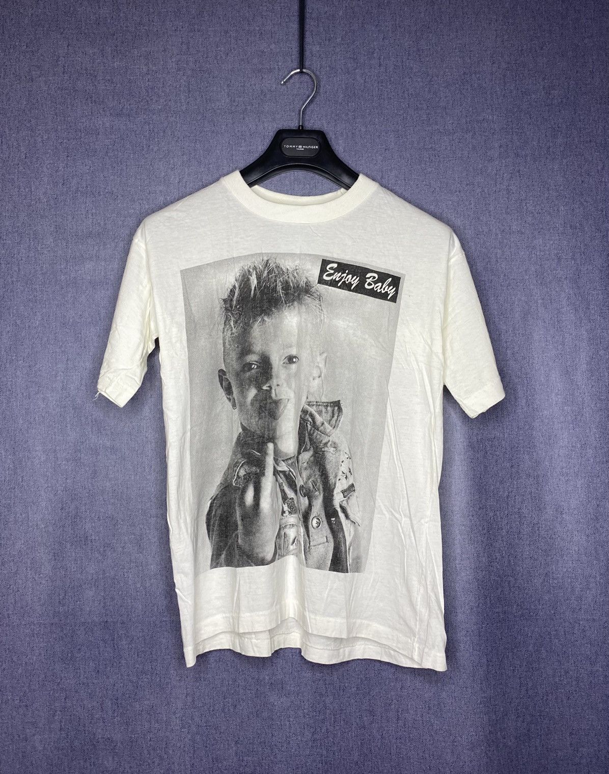 Band Tees × Vintage Enjoy baby Child Punk Fuck vintage single stitch t shirt Size US L / EU 52-54 / 3 - 1 Thumbnail