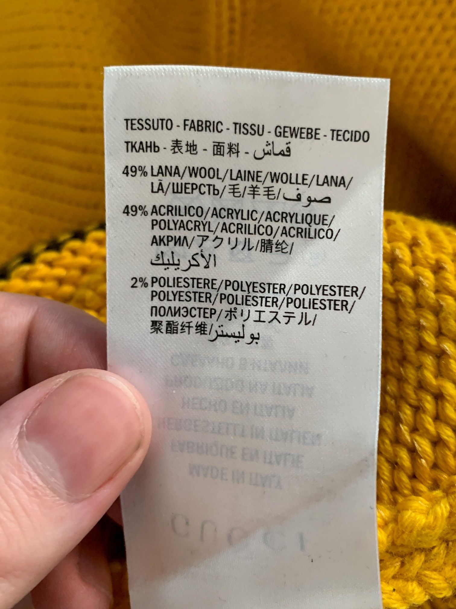 Gucci Yellow Handknit sweater Size US S / EU 44-46 / 1 - 7 Thumbnail