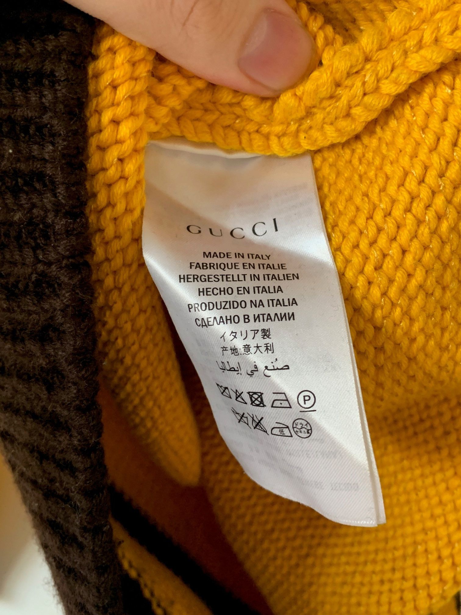 Gucci Yellow Handknit sweater Size US S / EU 44-46 / 1 - 5 Thumbnail
