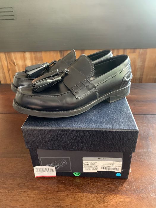 Prada tassel outlet loafers