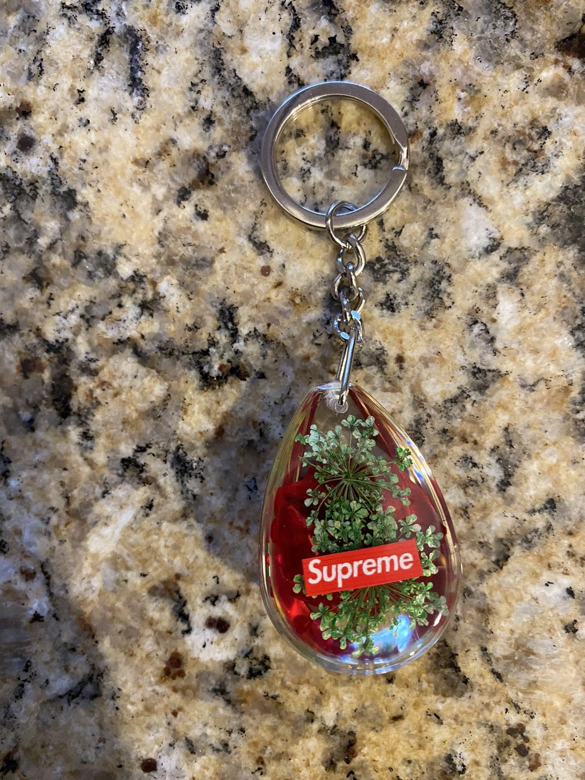 Supreme rose keychain deals