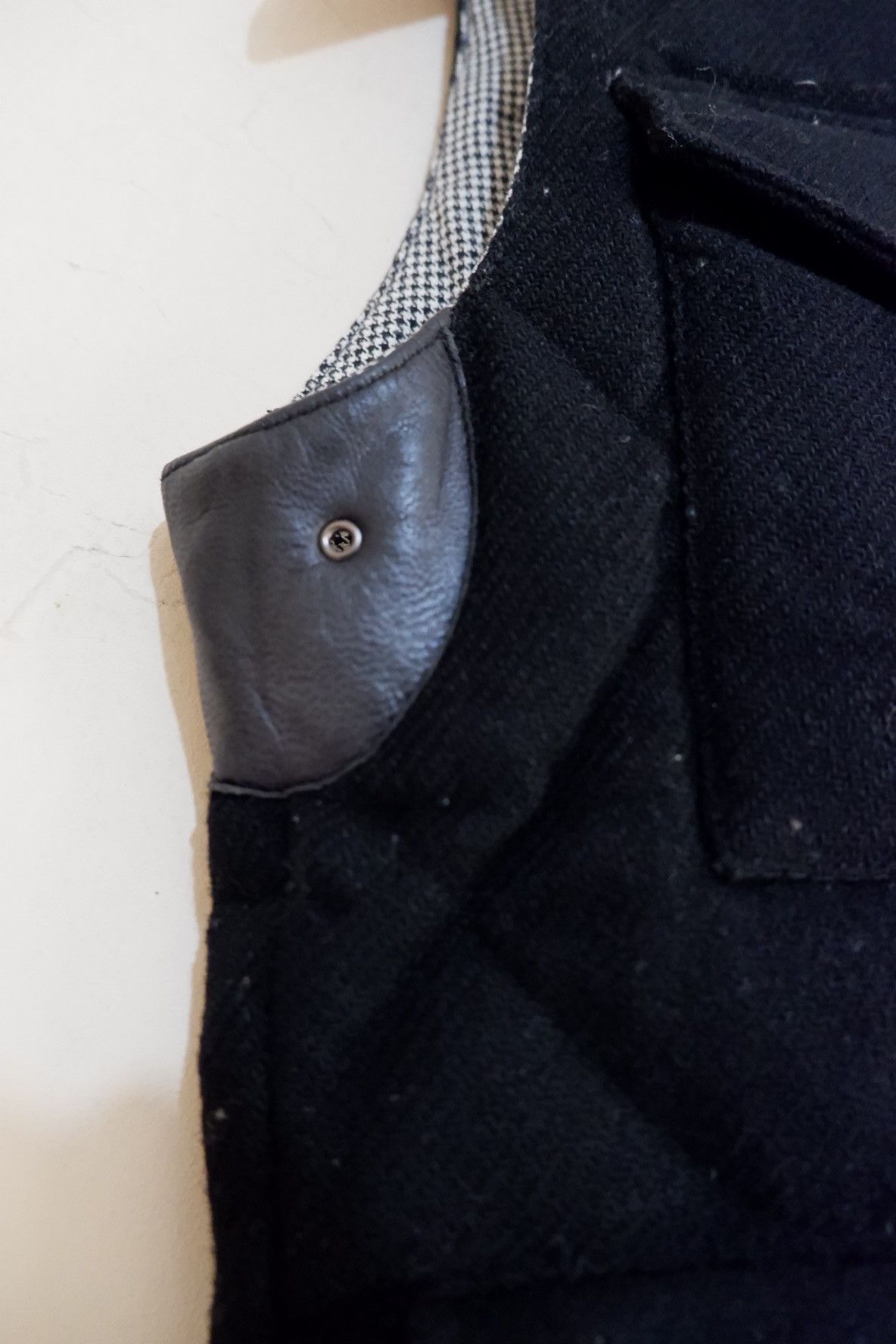 Japanese Brand × monkey time Vtg Monkey Time Biker Wool Padded Vest Size US M / EU 48-50 / 2 - 4 Thumbnail