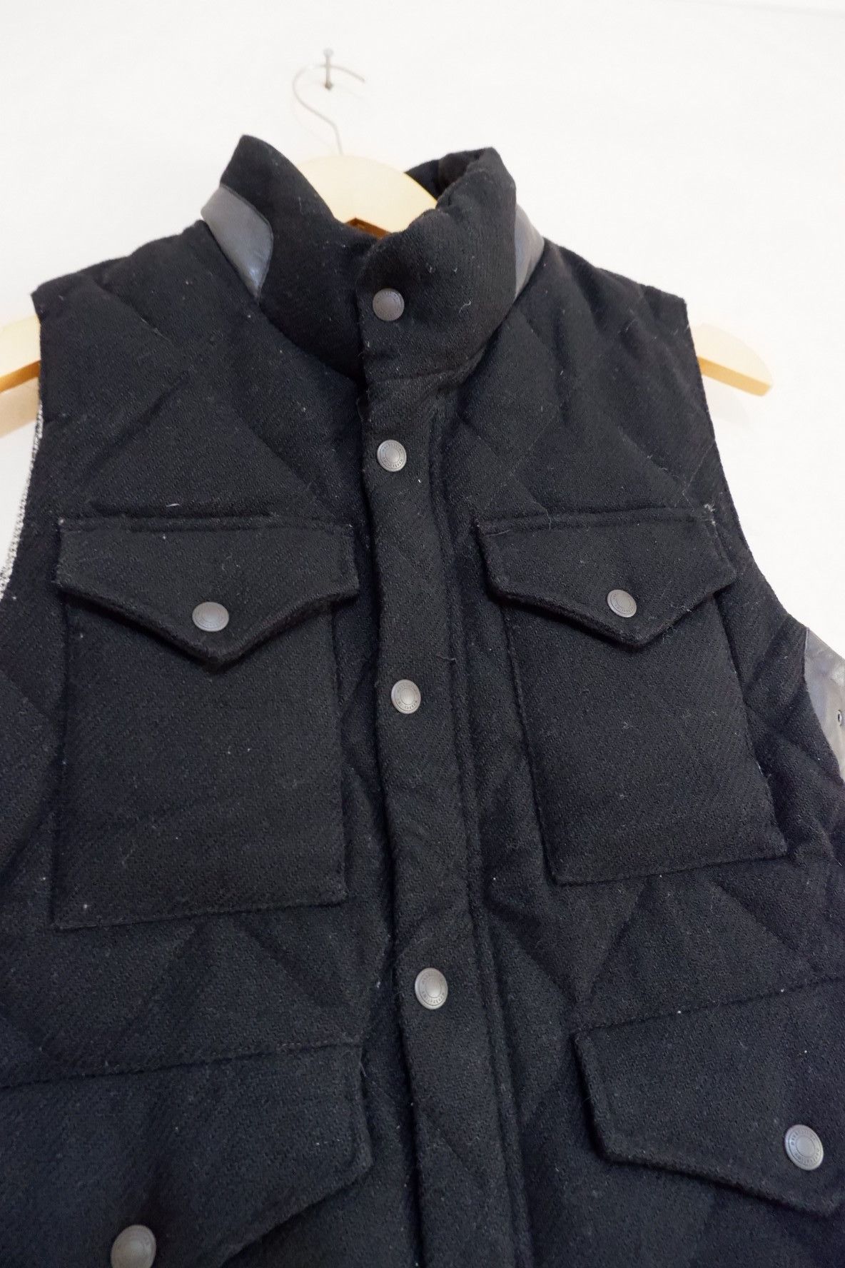Japanese Brand × monkey time Vtg Monkey Time Biker Wool Padded Vest Size US M / EU 48-50 / 2 - 3 Thumbnail