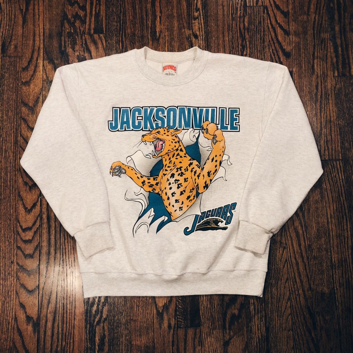 Vintage Jacksonville Jaguars Sweatshirt Nutmeg Mills Made USA 