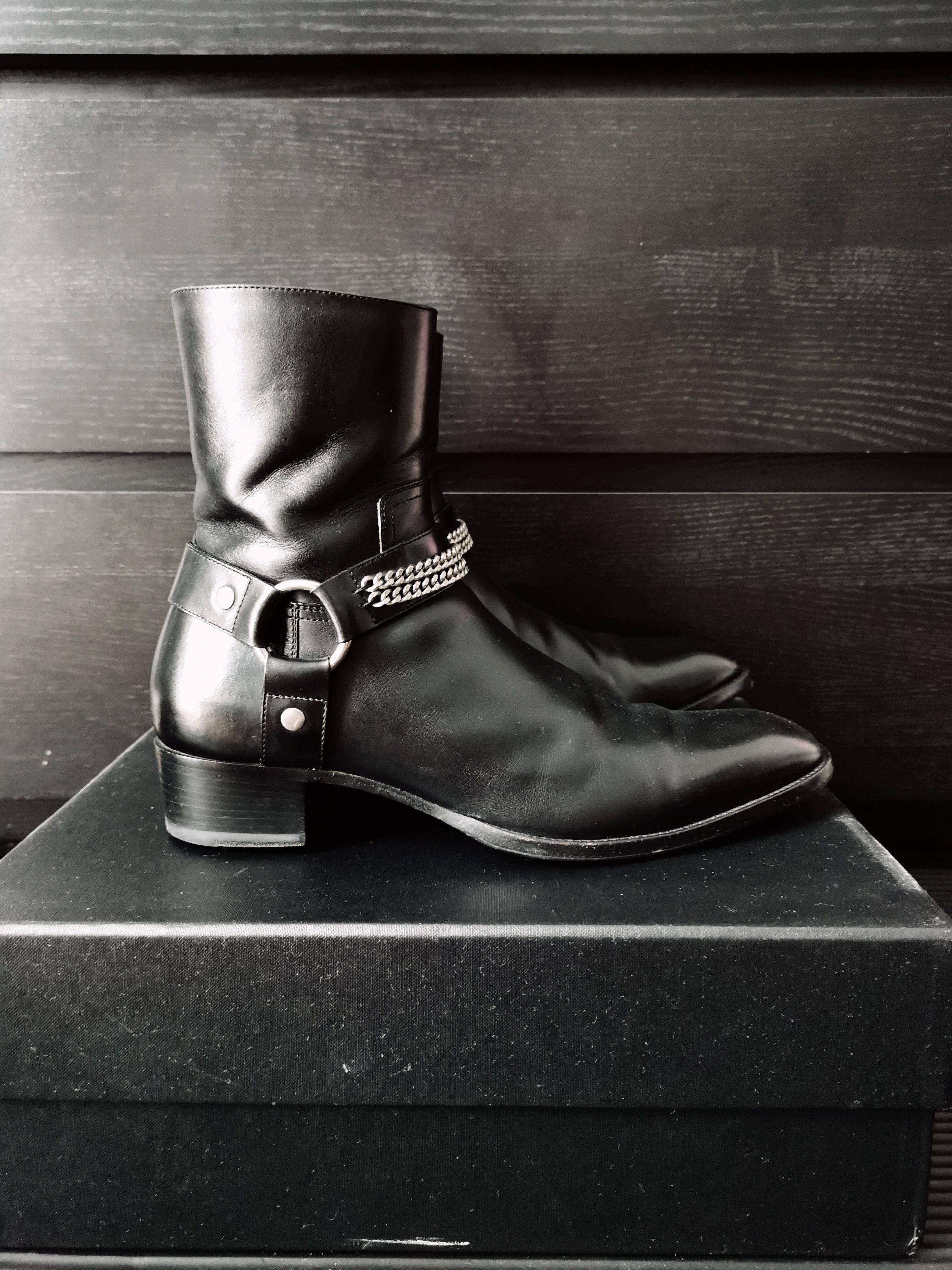 Saint Laurent Paris Saint Laurent Paris FW13 Chain Wyatt Harness Boots |  Grailed