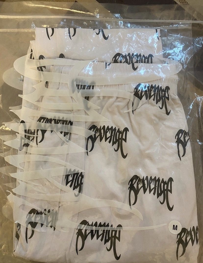 Revenge White Track Pants Size Medium