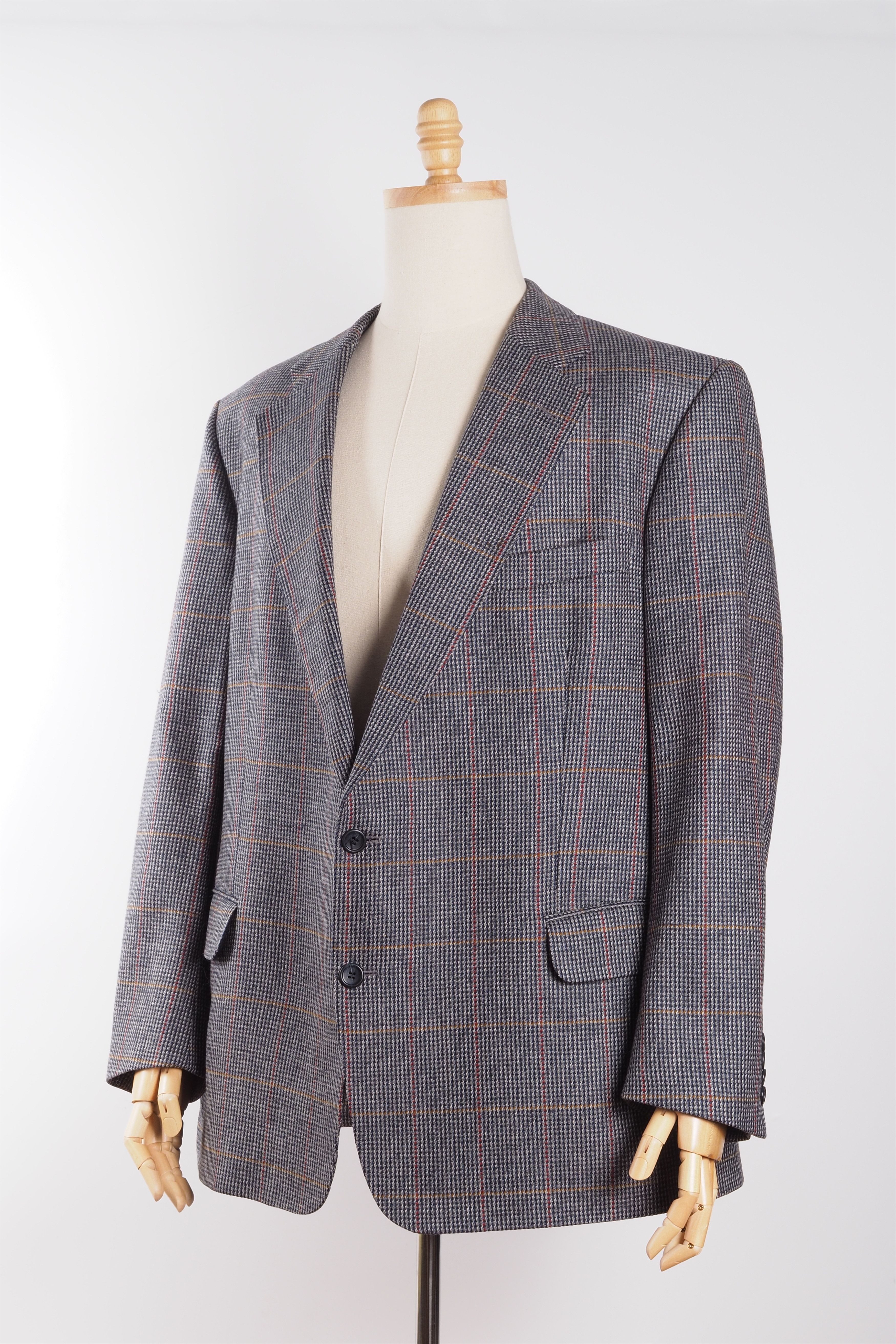 Burberry × Burberry Prorsum × Vintage Burberry Vintage Gray Plaids Blazer Sport Coat Jacket 58 48 Size 48R - 1 Thumbnail