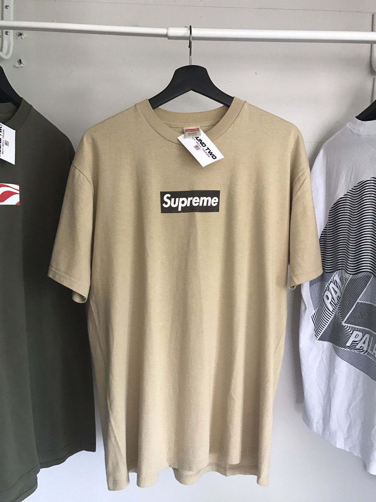 Supreme Tan Box Logo Tee | Grailed