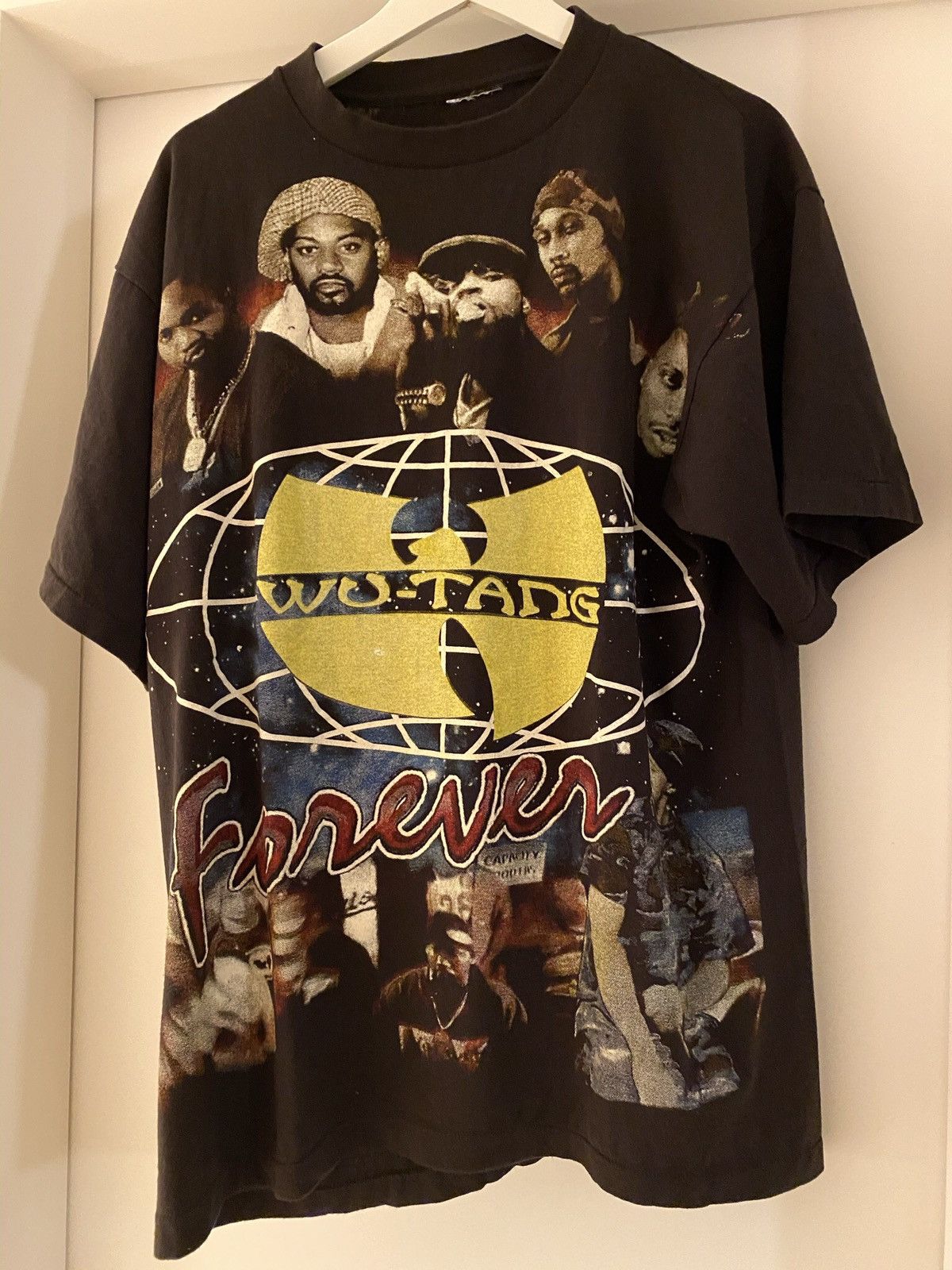 image of Rap Tees x Vintage 90's Wu-Tang Forever (Single Stitch Xl) in Black, Men's