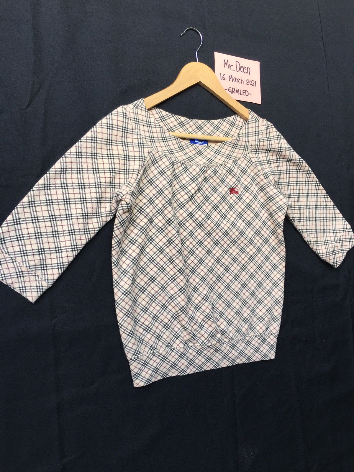 Burberry Vintage Burberry Checkered 3/4 Sleeves Shirt Size S / US 4 / IT 40 - 4 Thumbnail