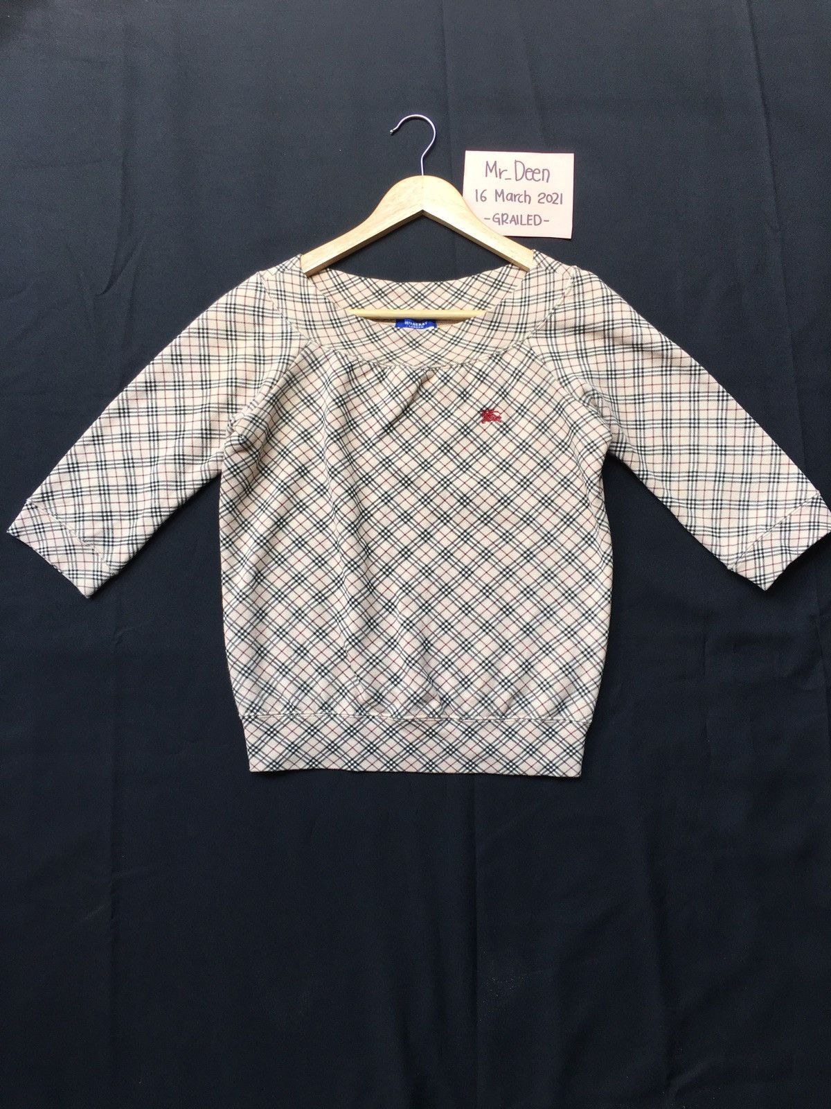Burberry Vintage Burberry Checkered 3/4 Sleeves Shirt Size S / US 4 / IT 40 - 2 Thumbnail