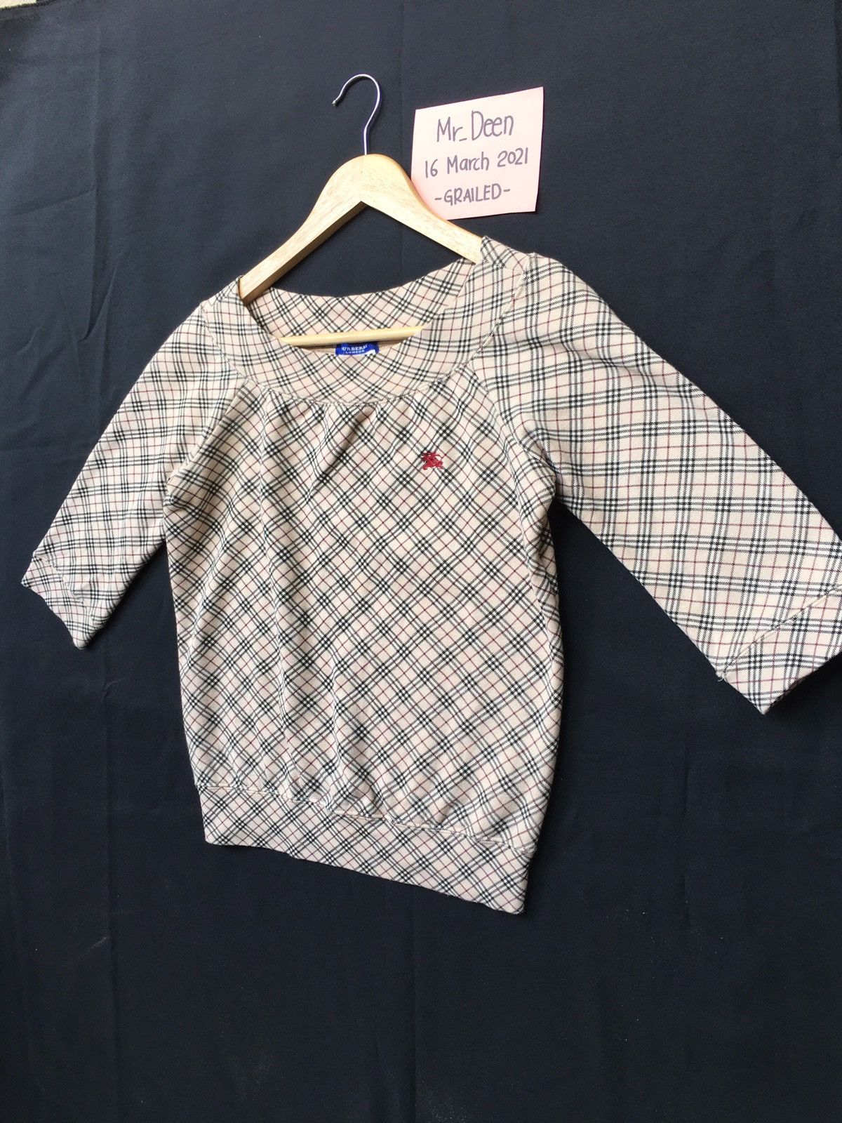 Burberry Vintage Burberry Checkered 3/4 Sleeves Shirt Size S / US 4 / IT 40 - 5 Thumbnail