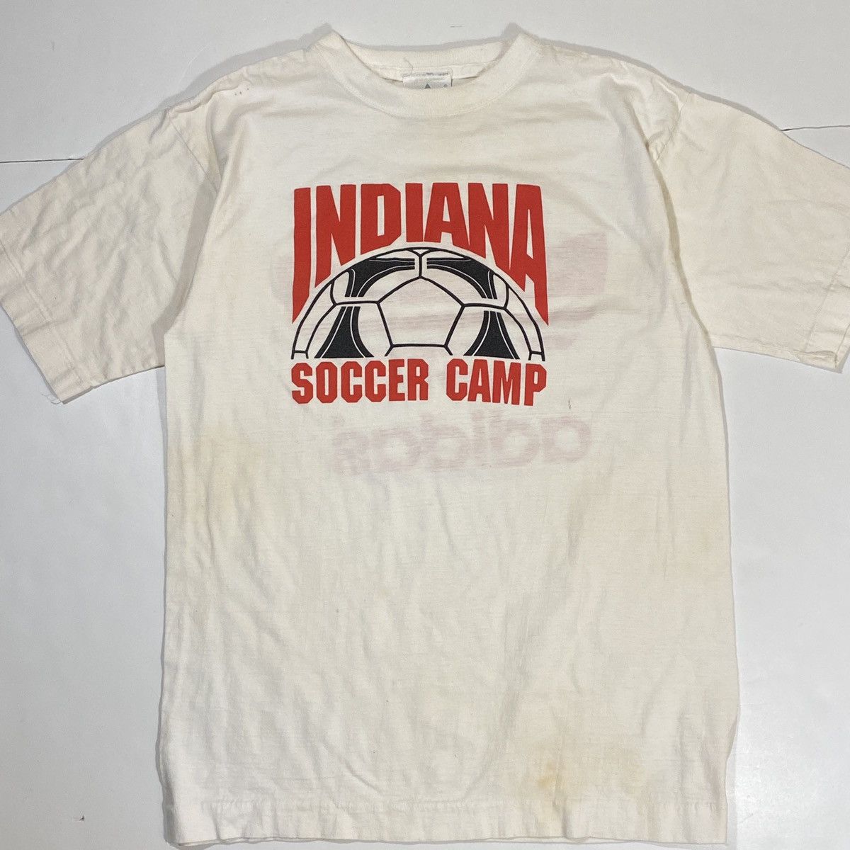 Adidas × Vintage 80’s Adidas Indiana Soccer Camp Tee Shirt Size US M / EU 48-50 / 2 - 2 Thumbnail