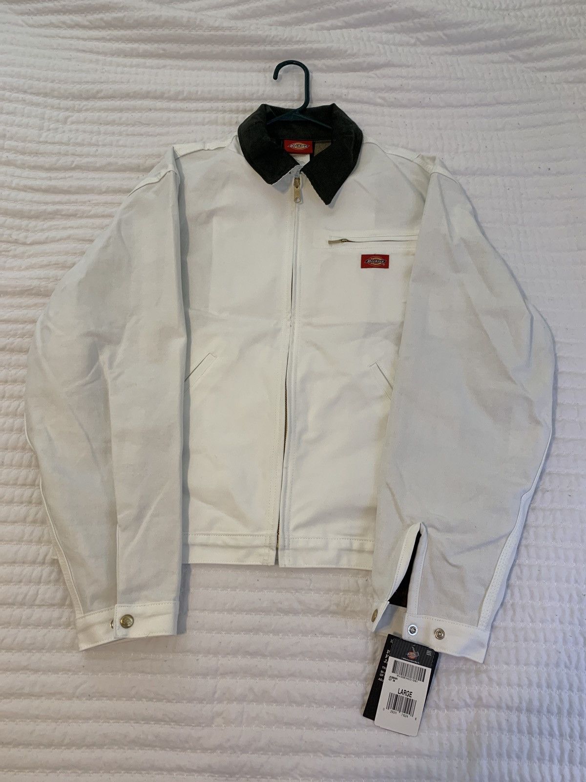 White Dickies Painters Flannel Lined Jacket