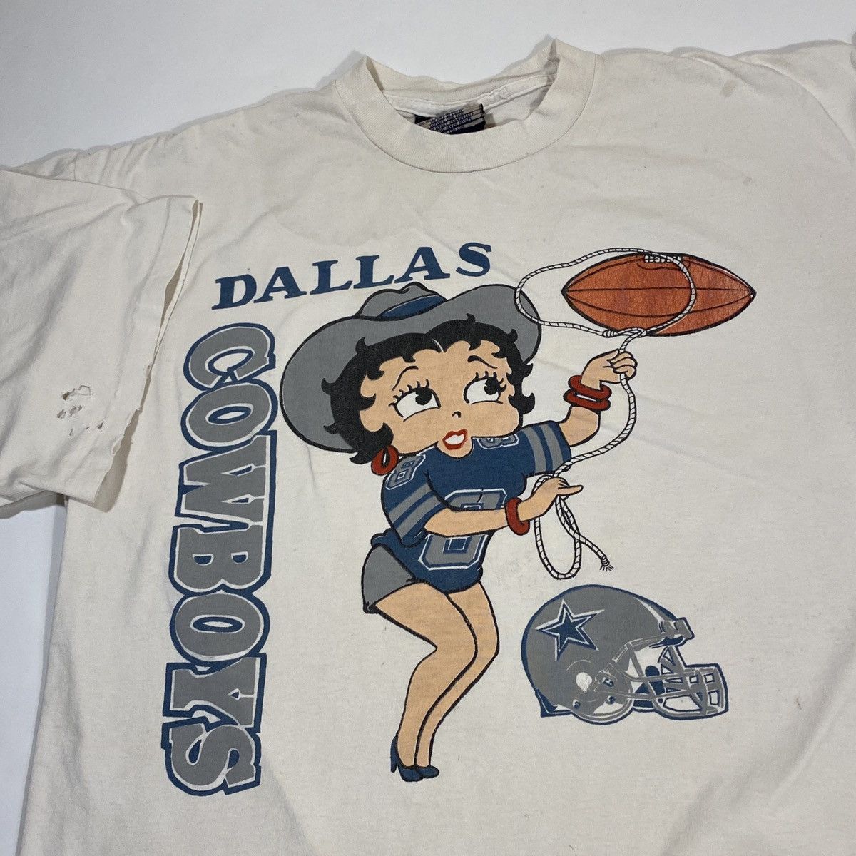 Vintage Vintage NFL Betty Boop Dallas Cowboys Tee Shirt