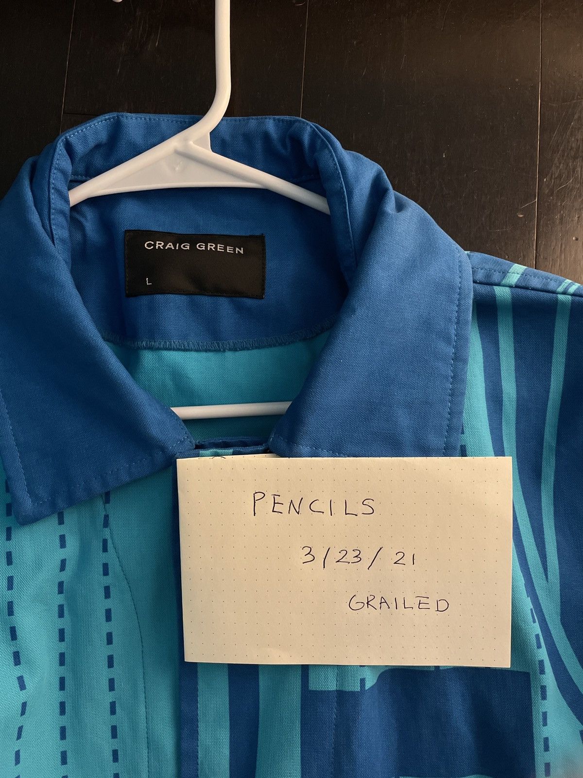 Craig Green 🌟 SS19 Stone Wash Printed Worker Jacket Size US L / EU 52-54 / 3 - 3 Thumbnail