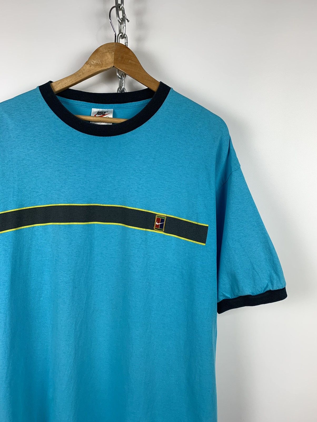 Nike 90s Vintage Nike Tennis Court Andre Agassi Blue T-Shirt Size US XL / EU 56 / 4 - 3 Thumbnail