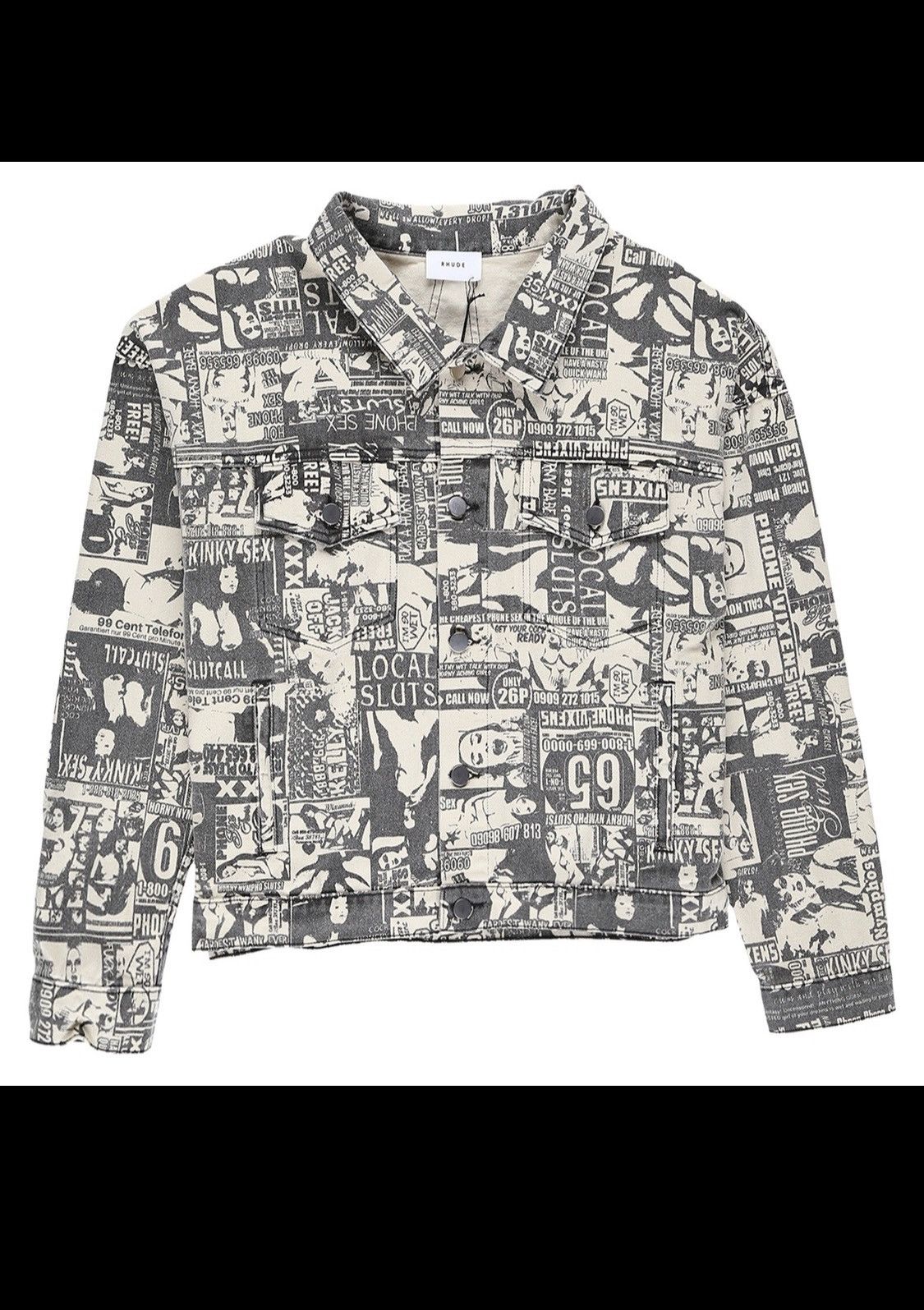 RHUDE デニム ジャケット PHONE SEX TRUCKER JACKET 02ATR08403 RHUDE デニム ジャケット PHONE SEX TRUCKER JACKET 02ATR08403