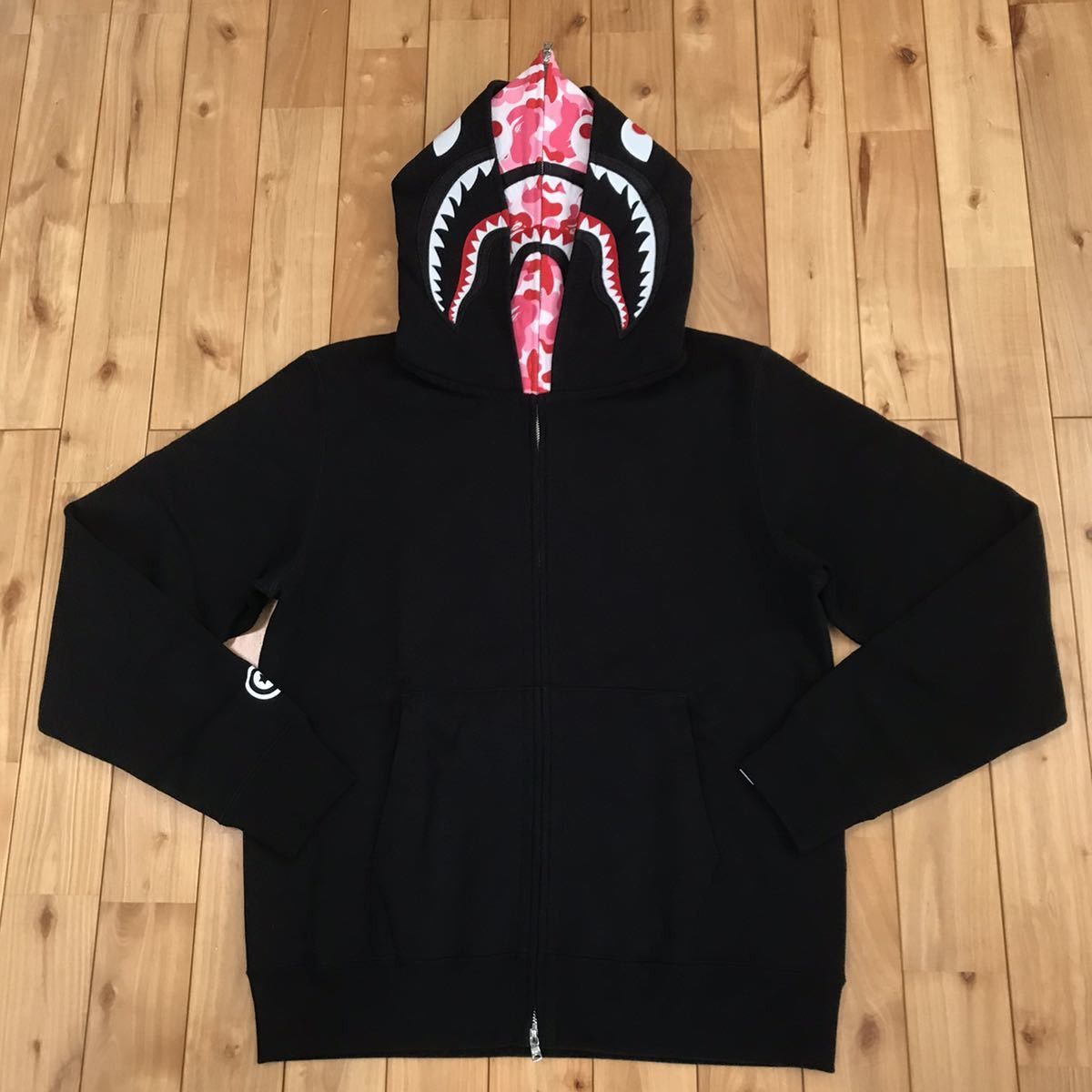 Bape ABC Shark Full Zip Hoodie Pink