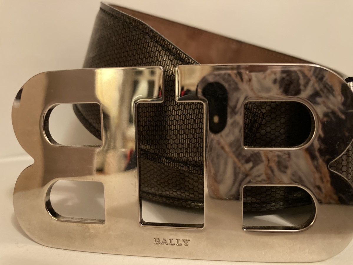 Bally Bally Mens Adjustable Mirror B Belt Size 42 - 2 Thumbnail