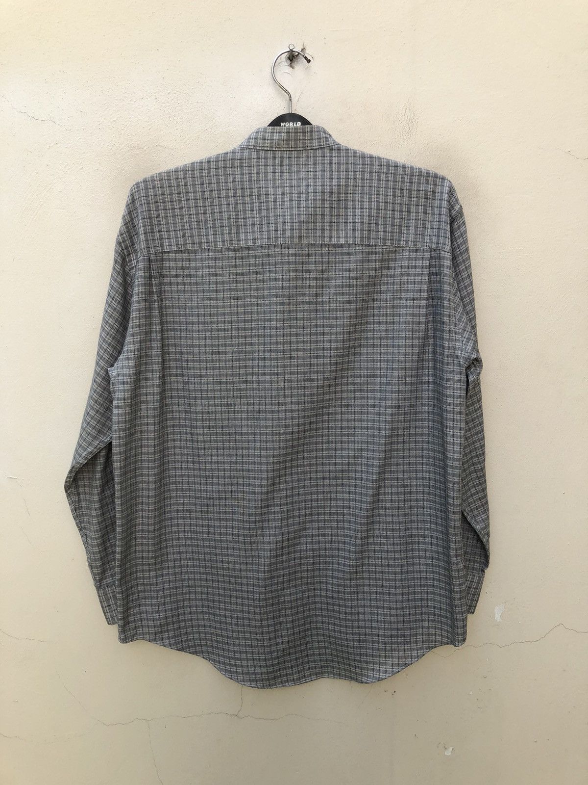 Yves Saint Laurent Ysl Checkered Mandarin Collar Button Shirt Size US M / EU 48-50 / 2 - 7 Thumbnail