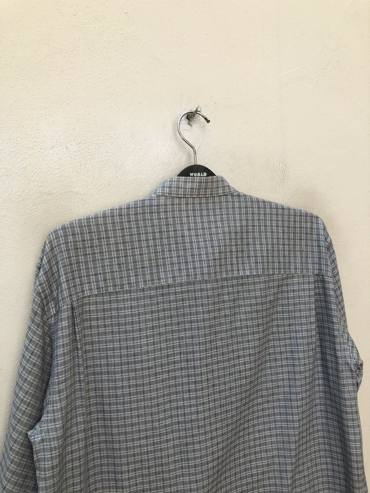 Yves Saint Laurent Ysl Checkered Mandarin Collar Button Shirt Size US M / EU 48-50 / 2 - 8 Thumbnail