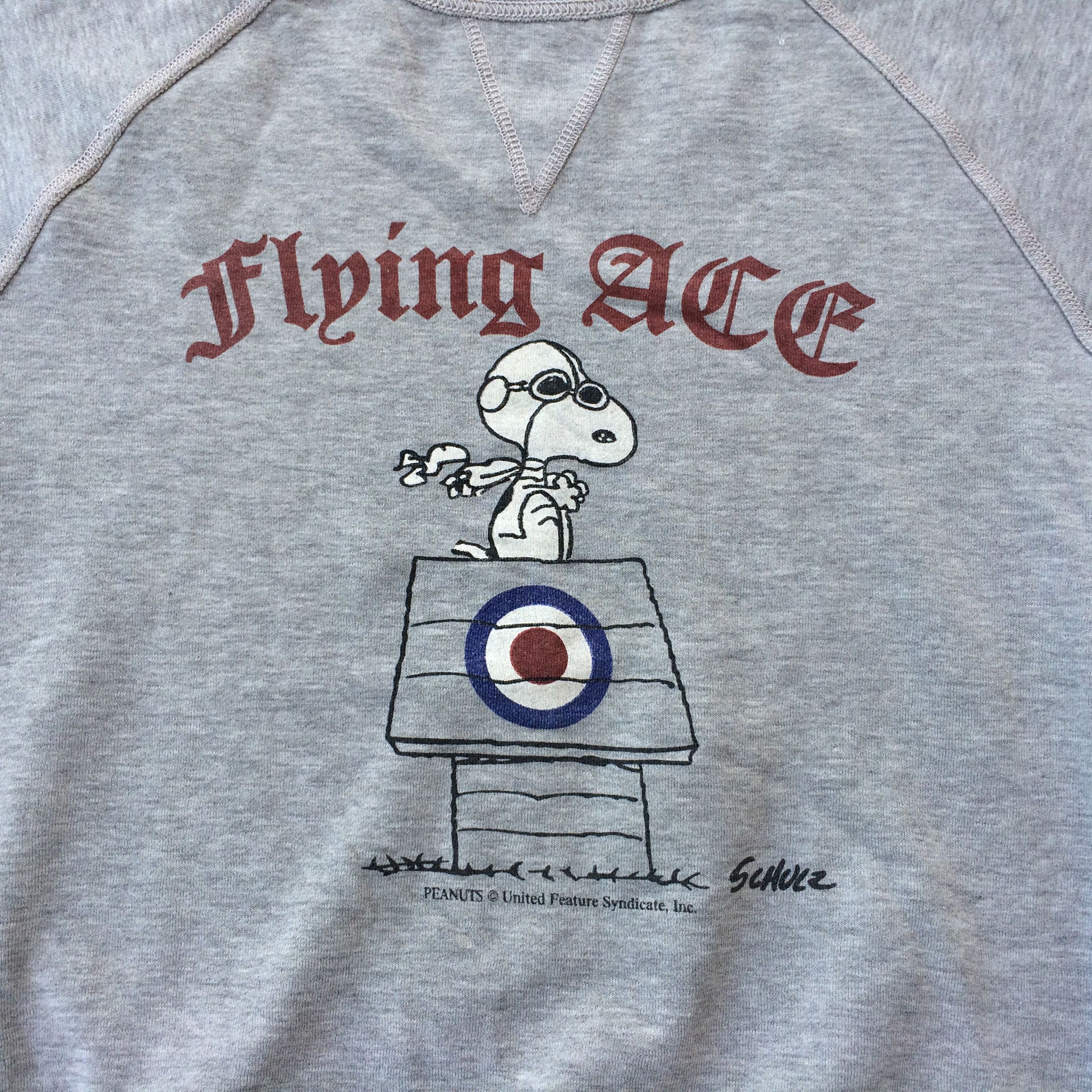 Peanuts × Vintage Vtg Snoppy Peanuts Flying Ace 90s Cartoon Sweatshirt Size US M / EU 48-50 / 2 - 2 Thumbnail