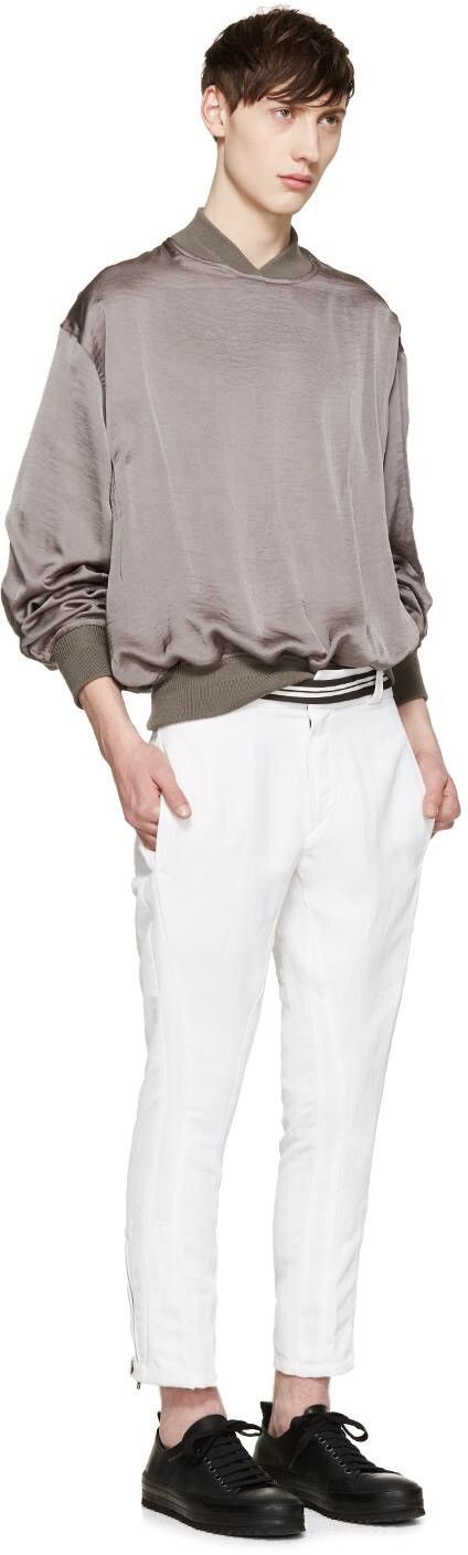 Haider Ackermann SS16 GREY SATIN SWEATSHIRT | Grailed