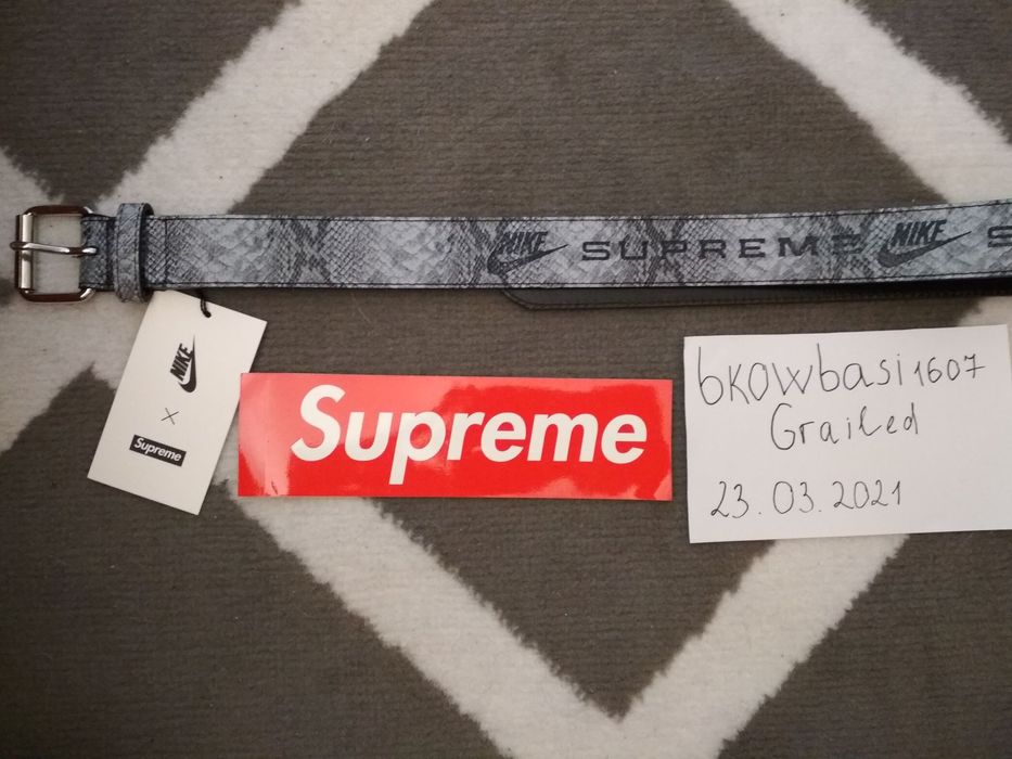 Supreme Supreme X Nike Snakeskin Belt L/XL | Grailed