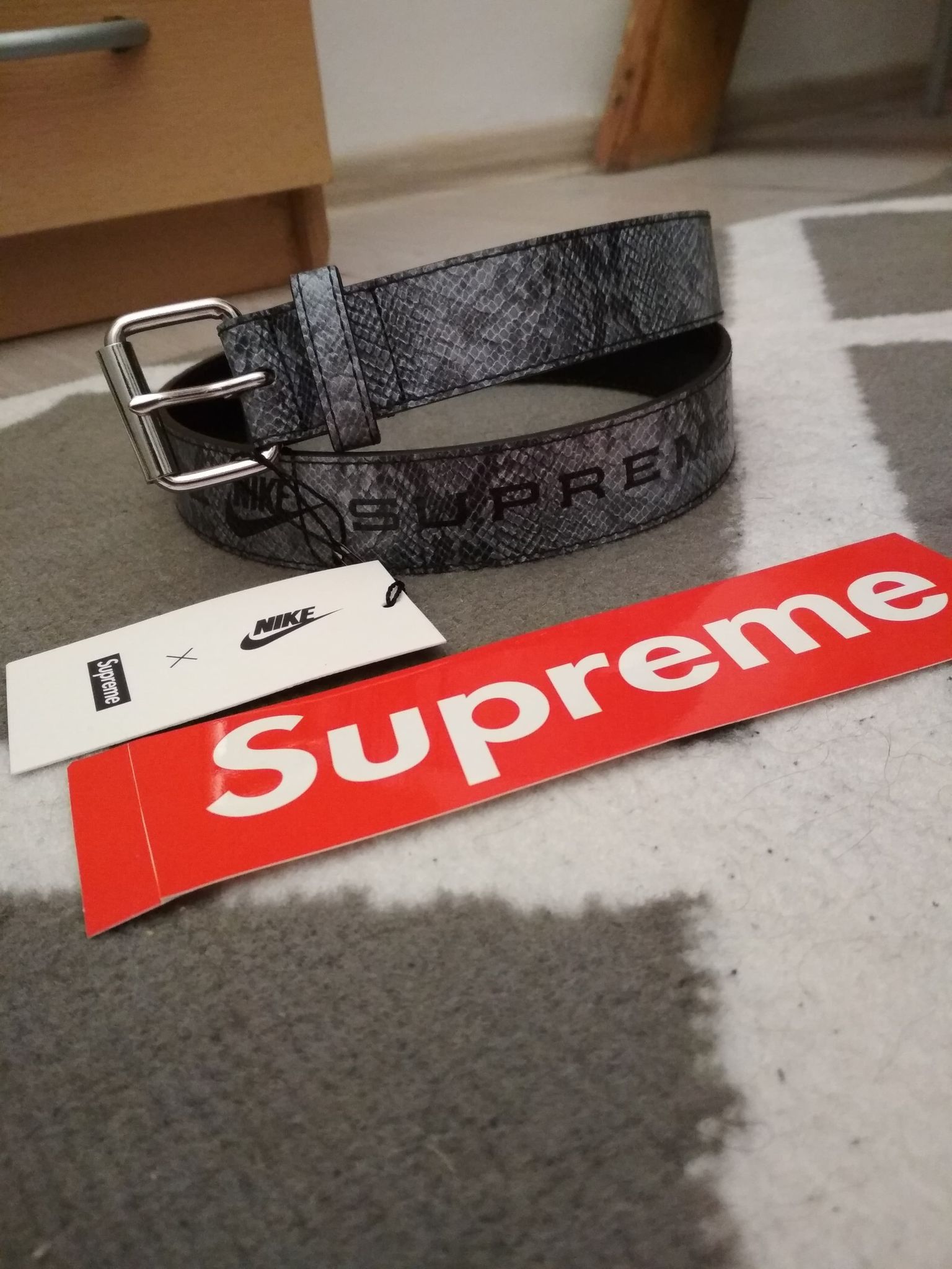 Supreme Nike Snakeskin Belt L/XL