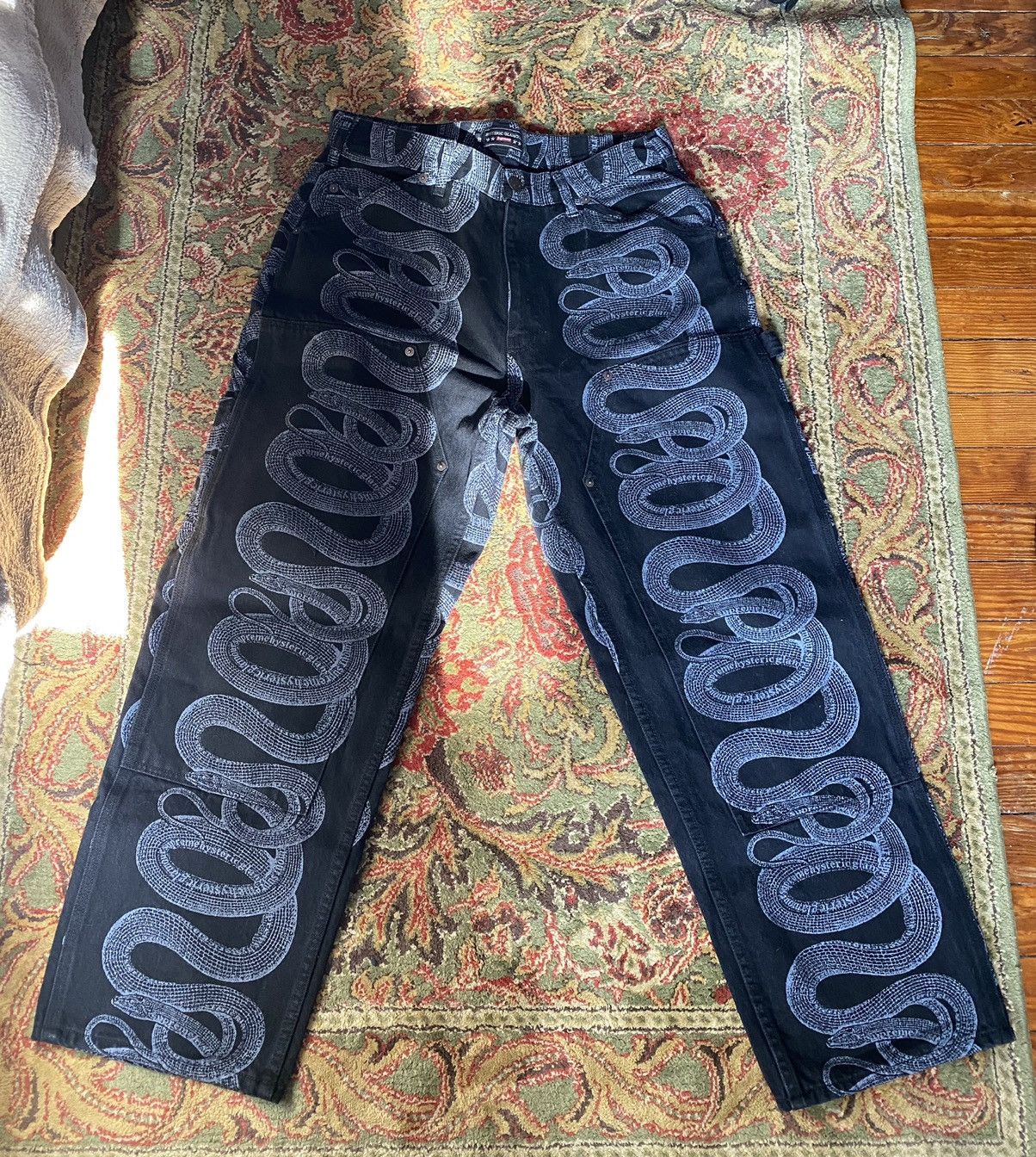 Supreme Supreme Hysteric Glamour Snake Double Knee Denim Painter