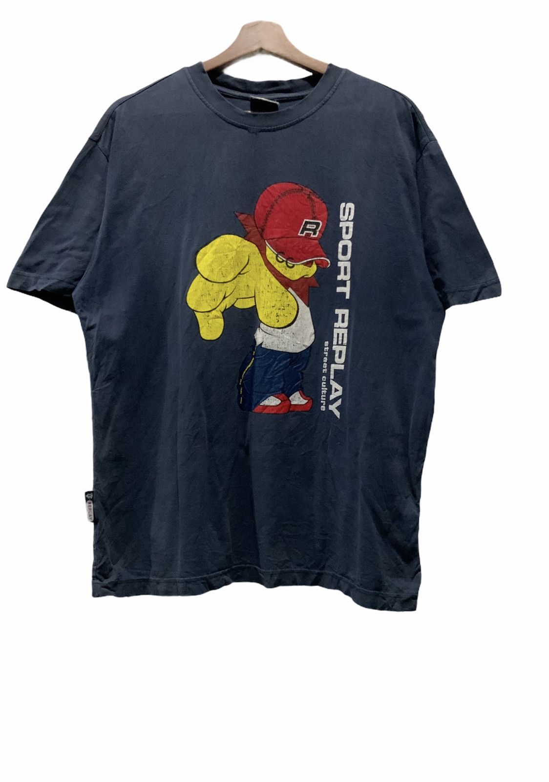 Vintage Sport Replay Street Cultare Big Logo Tee Size US L / EU 52-54 / 3 - 1 Thumbnail