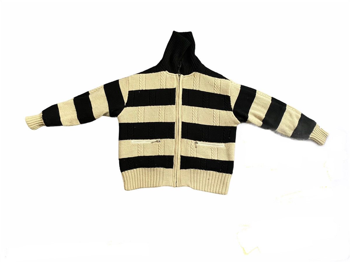 Japanese Brand NICOLE CLUB REVERSIBLE JACKET NYLON KNIT STRIPE Size US M / EU 48-50 / 2 - 1 Thumbnail