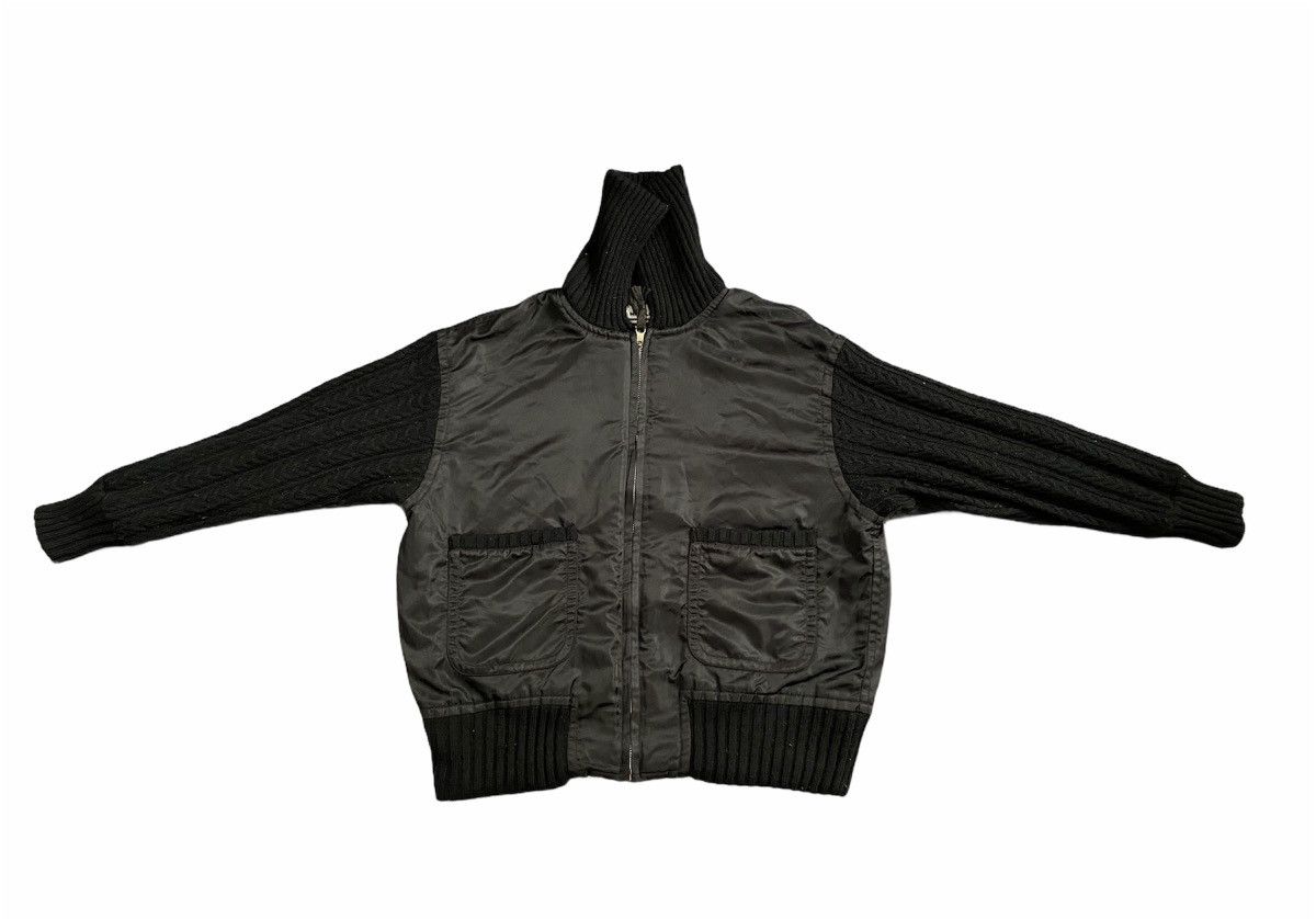 Japanese Brand NICOLE CLUB REVERSIBLE JACKET NYLON KNIT STRIPE Size US M / EU 48-50 / 2 - 4 Thumbnail