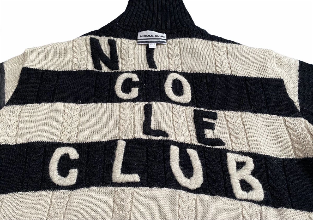 Japanese Brand NICOLE CLUB REVERSIBLE JACKET NYLON KNIT STRIPE Size US M / EU 48-50 / 2 - 3 Thumbnail
