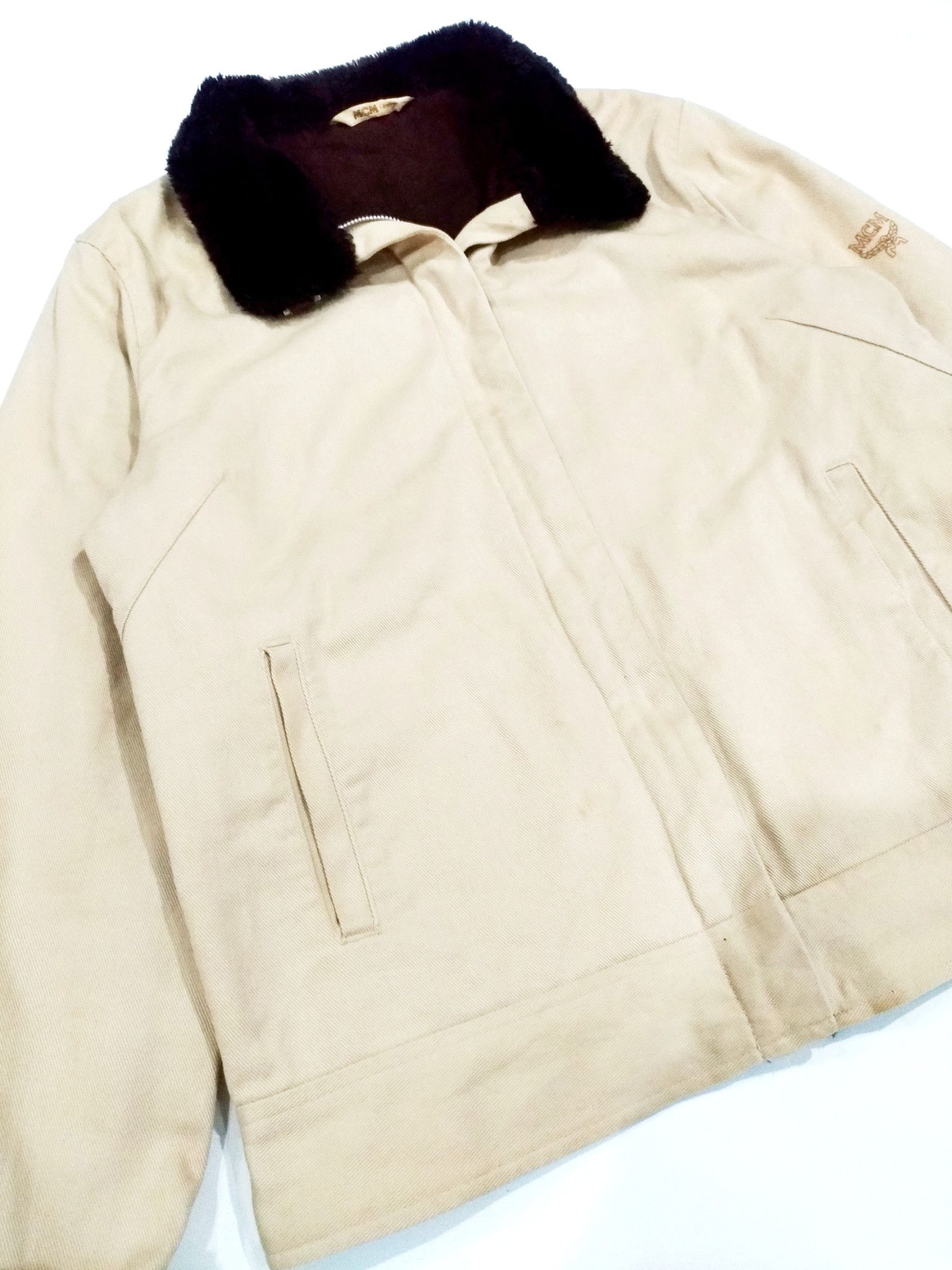 MCM RARE! MCM LEGERE UNISEX KHAKI SHEARLING JACKET Size US S / EU 44-46 / 1 - 8 Thumbnail