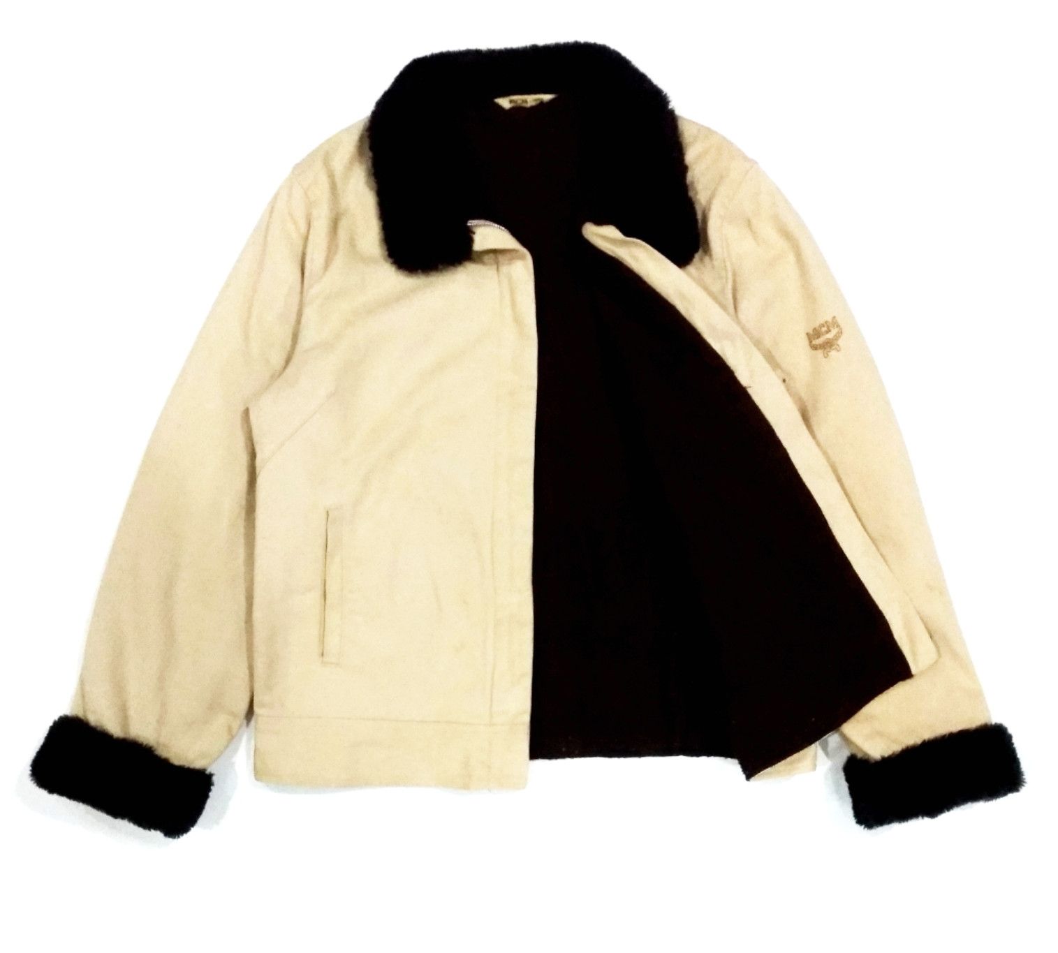 MCM RARE! MCM LEGERE UNISEX KHAKI SHEARLING JACKET Size US S / EU 44-46 / 1 - 2 Thumbnail