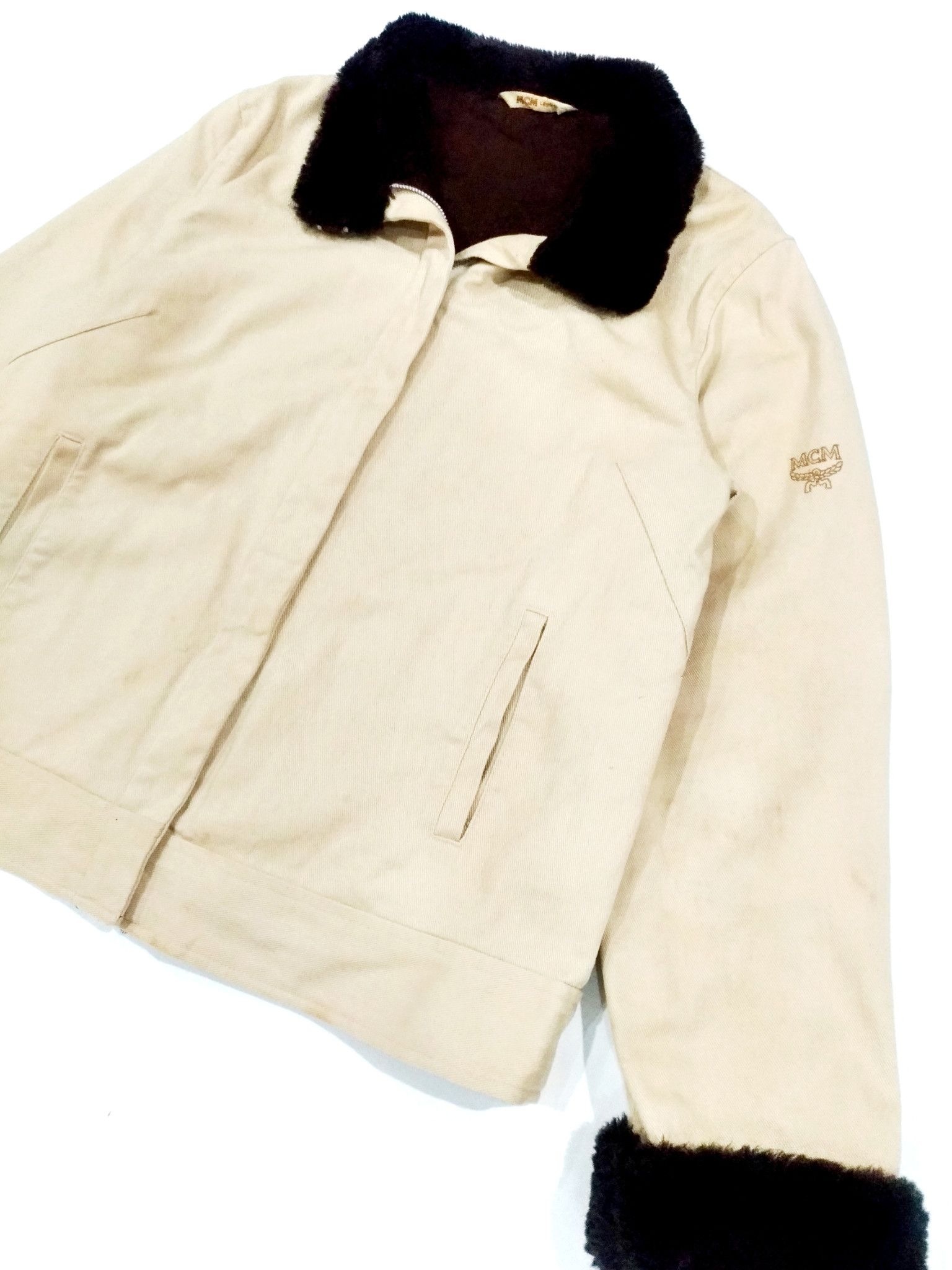 MCM RARE! MCM LEGERE UNISEX KHAKI SHEARLING JACKET Size US S / EU 44-46 / 1 - 7 Thumbnail