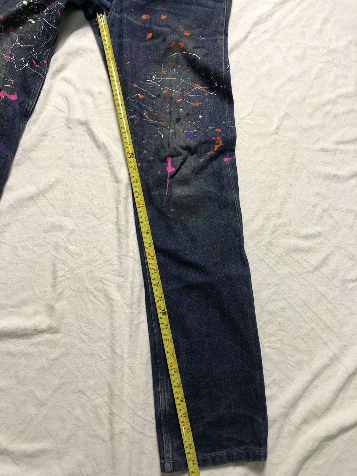 A.P.C. Custom Made A.P.C Colourful Paint Splatter Denim Jean Size US 30 / EU 46 - 2 Thumbnail