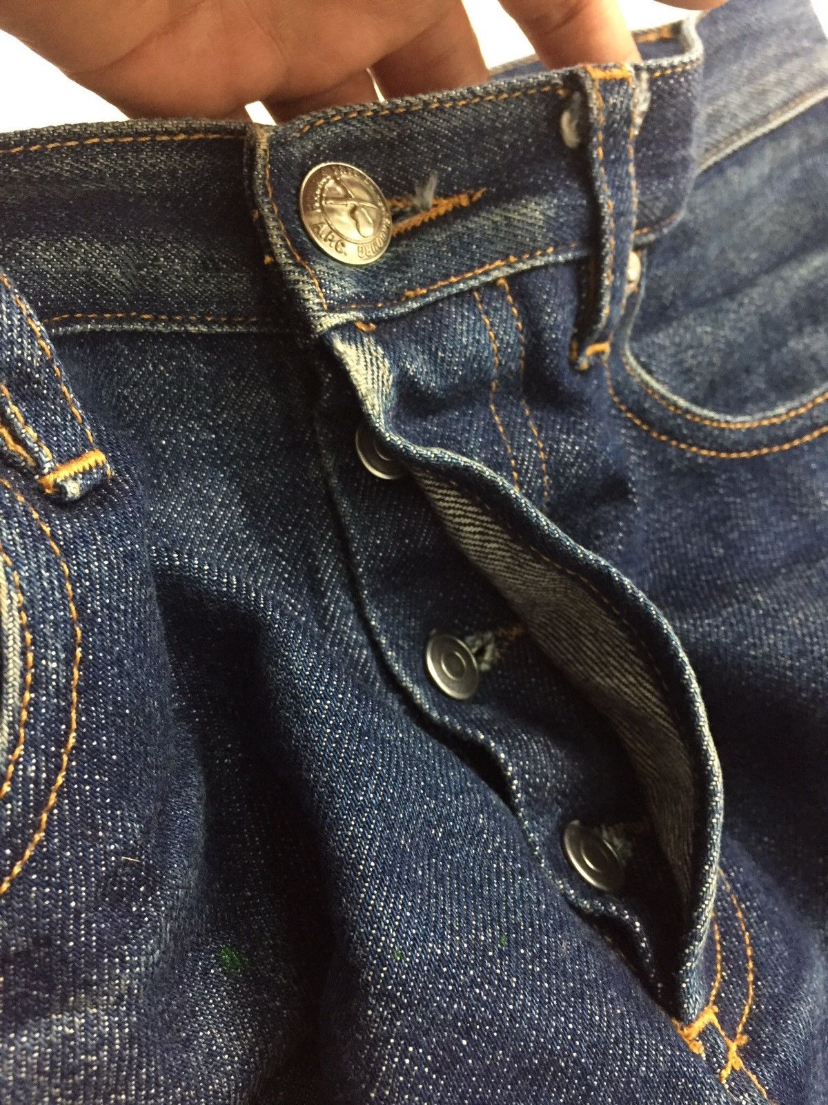 A.P.C. Custom Made A.P.C Colourful Paint Splatter Denim Jean Size US 30 / EU 46 - 12 Thumbnail