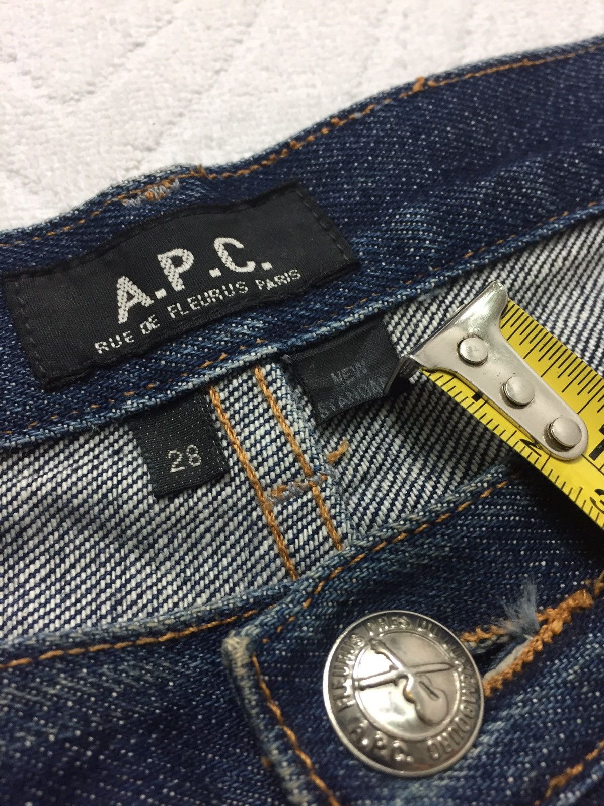 A.P.C. Custom Made A.P.C Colourful Paint Splatter Denim Jean Size US 30 / EU 46 - 10 Thumbnail